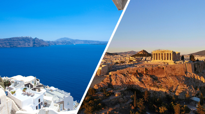 Combiné Athènes, île de Santorin & île de de Paros 2* ou 3*, Combiné Grèce & ses îles, Cyclades, Santorin par Ôvoyages Combiné Athènes, île de Santorin & île de de Paros 2* ou 3*, Combiné Grèce & ses îles, Cyclades, Santorin par Ôvoyages